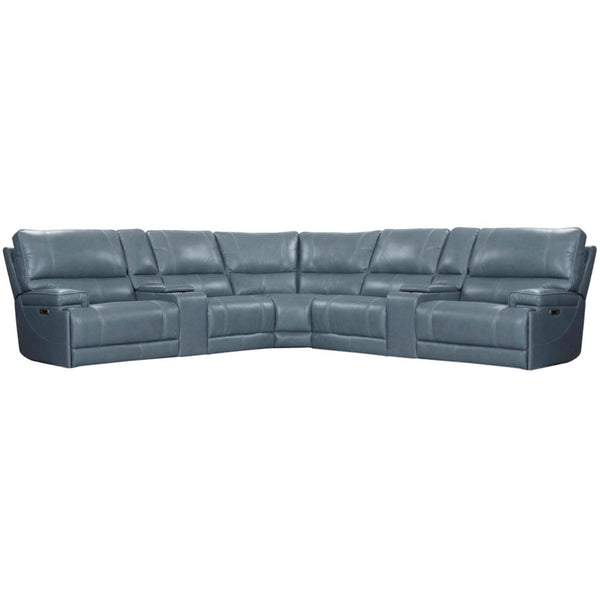 Parker Living Whitman MWHI-PACKT7(H)-P50-VAZ Verona Azure 7 pc Power Reclining Sectional with Adjustable Headrests IMAGE 1