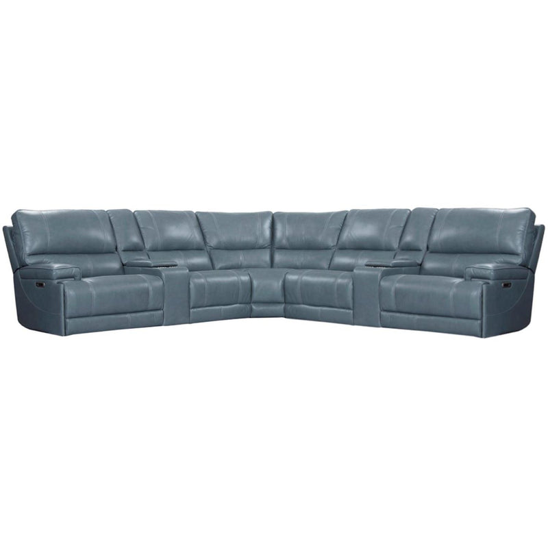 Parker Living Whitman MWHI-PACKT7(H)-P50-VAZ Verona Azure 7 pc Power Reclining Sectional with Adjustable Headrests IMAGE 1