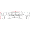 Parker Living Whitman MWHI-PACKT7(H)-P50-VCO Verona Coffee 7 pc Power  Sectional with Adjustable Headrests IMAGE 2