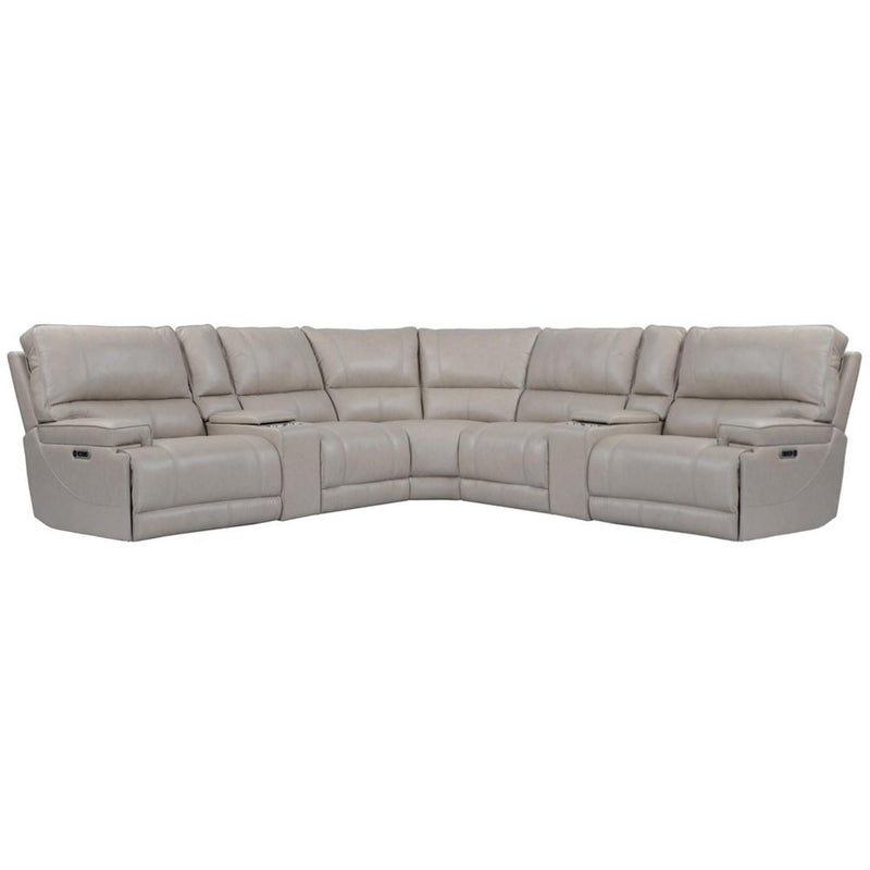 Parker Living Whitman MWHI-PACKT7(H)-P50-VLI Verona Linen 7 pc Power Reclining Sectional with Adjustable Headrests IMAGE 1