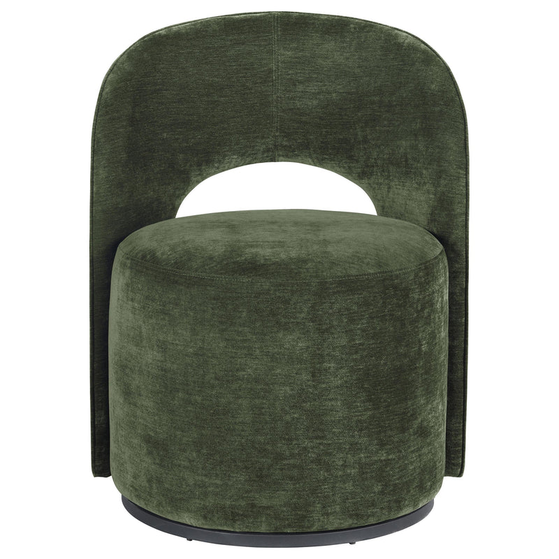 Coaster Furniture Harjo 907530 Velvet Upholstered Swivel Accent Chair - Olive Green IMAGE 3