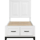 Homelegance Garretson Twin Platform Kids Bed with Storage 1450WHT-1* IMAGE 2