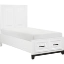 Homelegance Garretson Twin Platform Kids Bed with Storage 1450WHT-1* IMAGE 3