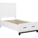 Homelegance Garretson Twin Platform Kids Bed with Storage 1450WHT-1* IMAGE 4