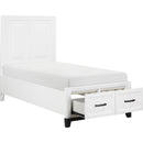 Homelegance Garretson Twin Platform Kids Bed with Storage 1450WHT-1* IMAGE 5
