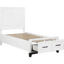 Homelegance Garretson Twin Platform Kids Bed with Storage 1450WHT-1* IMAGE 6