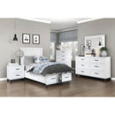 Homelegance Garretson Twin Platform Kids Bed with Storage 1450WHT-1* IMAGE 7