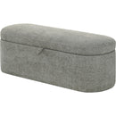  Crown Mark Philipa 4924LG-BENCH Storage Bench - Light Grey Tweed IMAGE 1