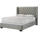  Crown Mark Daphne 5094LG-Q Queen Bed - Light Grey Tweed IMAGE 1