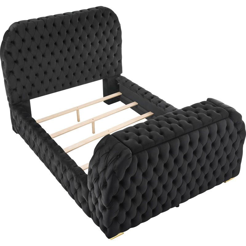  Crown Mark Natalia 5115BK-Q Queen Bed with Fireplace and TV Lift - Black IMAGE 2