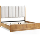  Crown Mark Westcott B1500-Q Queen Bed - Cerused Natural IMAGE 2