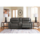  Signature Design by Ashley 5Z - Pittson PCU12600S2 3 pc Power Reclining Sectional Loveseat with Console IMAGE 3