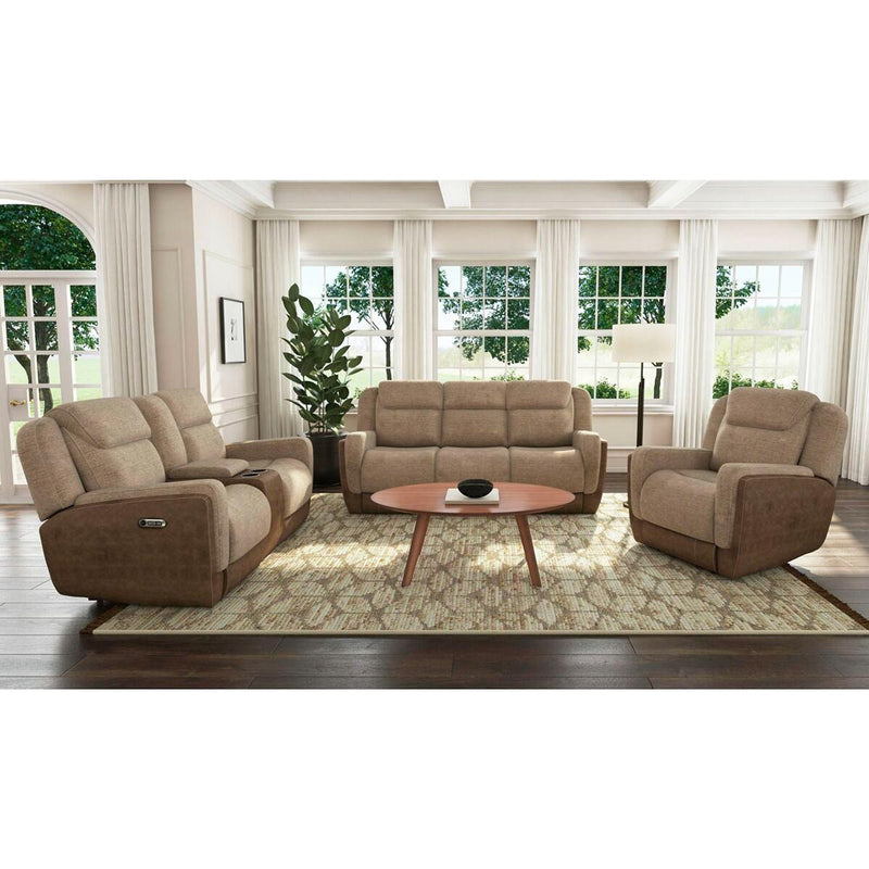 Elements International Hornet Reclining Sofa - Rancho Beige IMAGE 2