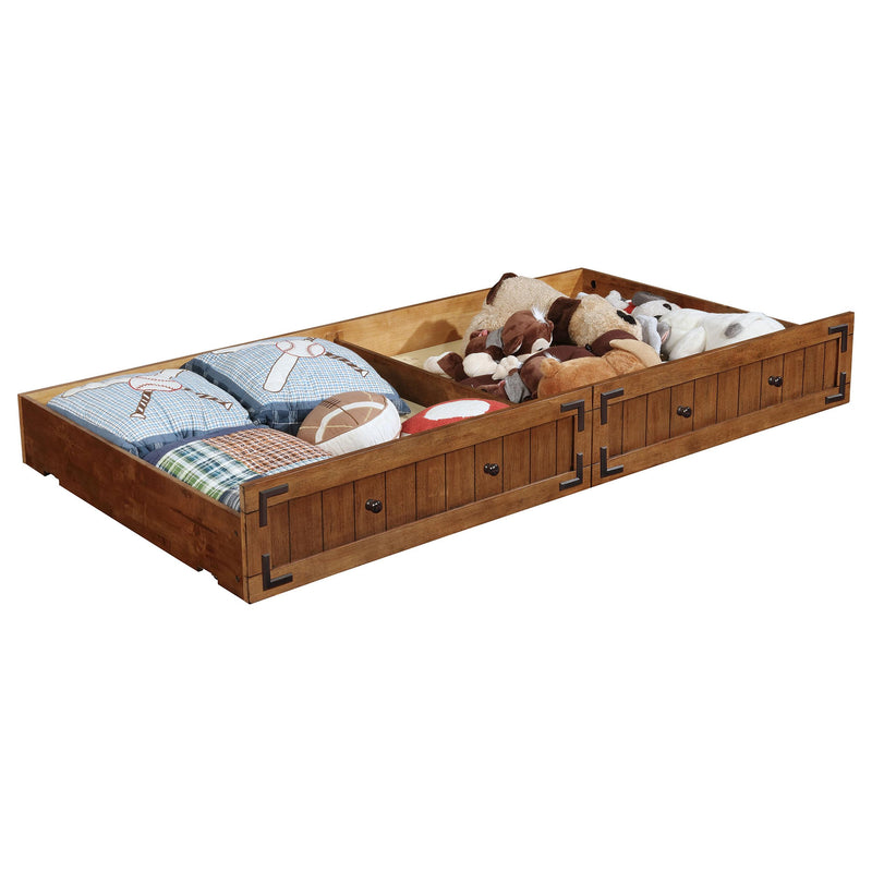  Coaster Furniture Oakdale 300675-SET Twin Daybed with Trundle - Rustic Honey IMAGE 4