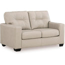  Signature Design by Ashley Santorine Stationary Leather Match Loveseat 2170835 IMAGE 1