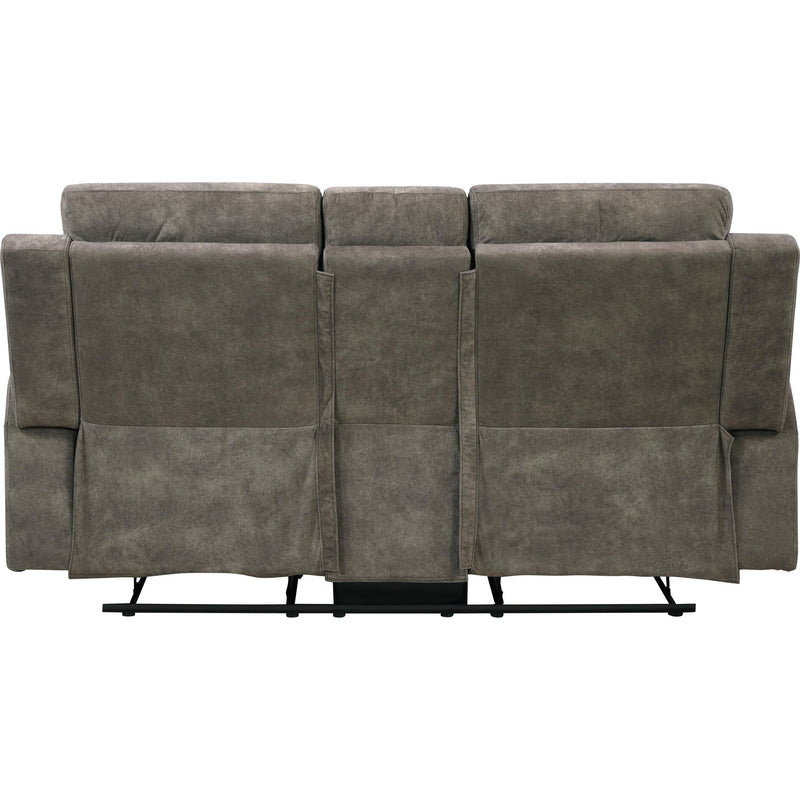  Homelegance Muncie Reclining Fabric Loveseat with Console 9635BR-2 IMAGE 4