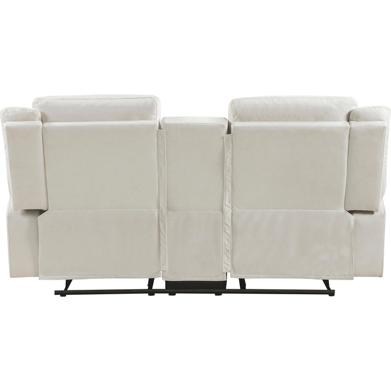  Homelegance Dean Reclining Fabric Loveseat with Console 9646BE-2 IMAGE 4