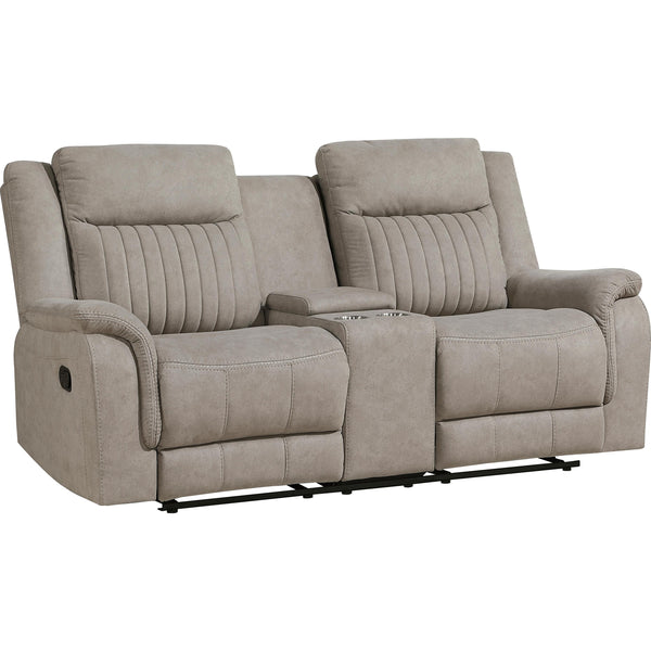 Homelegance Dean Reclining Fabric Loveseat with Console 9646DV-2 IMAGE 1