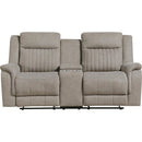  Homelegance Dean Reclining Fabric Loveseat with Console 9646DV-2 IMAGE 2
