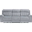  Homelegance Celeste Power Reclining Fabric Sofa 9670GY-3PWH IMAGE 2