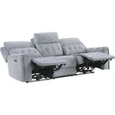  Homelegance Celeste Power Reclining Fabric Sofa 9670GY-3PWH IMAGE 3
