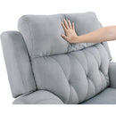  Homelegance Celeste Power Reclining Fabric Sofa 9670GY-3PWH IMAGE 6