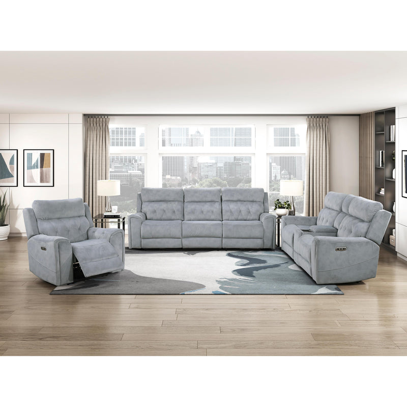  Homelegance Celeste Power Reclining Fabric Sofa 9670GY-3PWH IMAGE 9