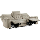  Homelegance Celeste Power Reclining Fabric Sofa 9670TP-3PWH IMAGE 3