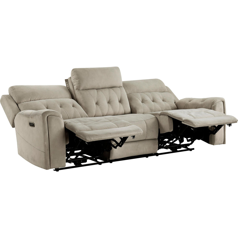  Homelegance Celeste Power Reclining Fabric Sofa 9670TP-3PWH IMAGE 3