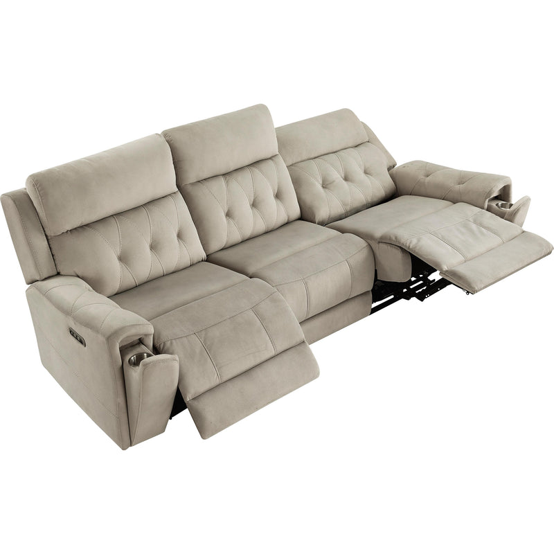  Homelegance Celeste Power Reclining Fabric Sofa 9670TP-3PWH IMAGE 4