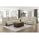  Homelegance Celeste Power Reclining Fabric Loveseat with Console 9670TP-2PWH IMAGE 8
