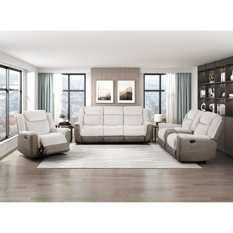  Homelegance Harriette Reclining Fabric Loveseat with Console 9703BE-2 IMAGE 10