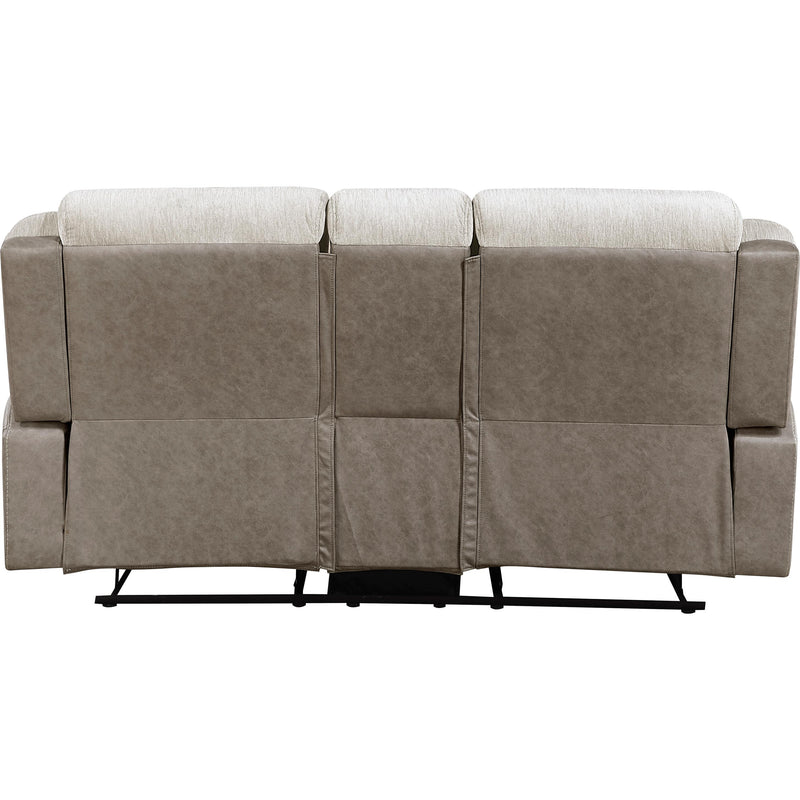  Homelegance Harriette Reclining Fabric Loveseat with Console 9703BE-2 IMAGE 4