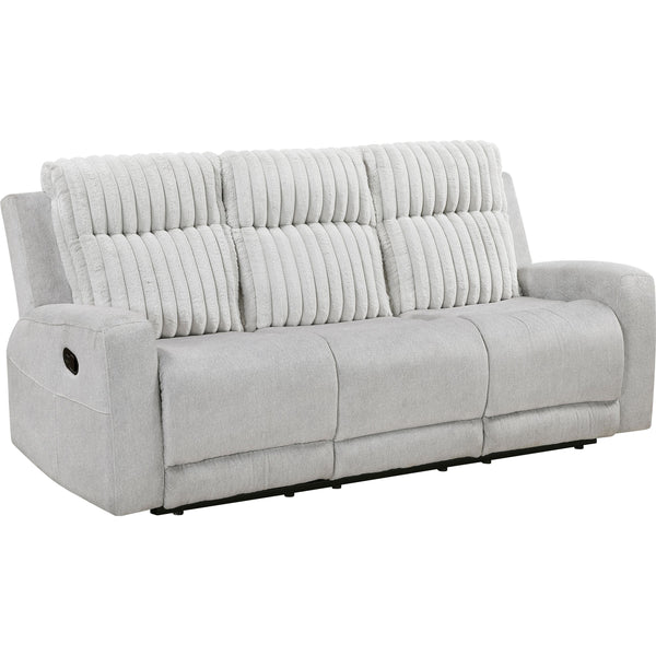  Homelegance Benton Reclining Fabric Sofa 9728LGY-3 IMAGE 1