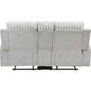  Homelegance Benton Reclining Fabric Loveseat with Console 9728LGY-2 IMAGE 4