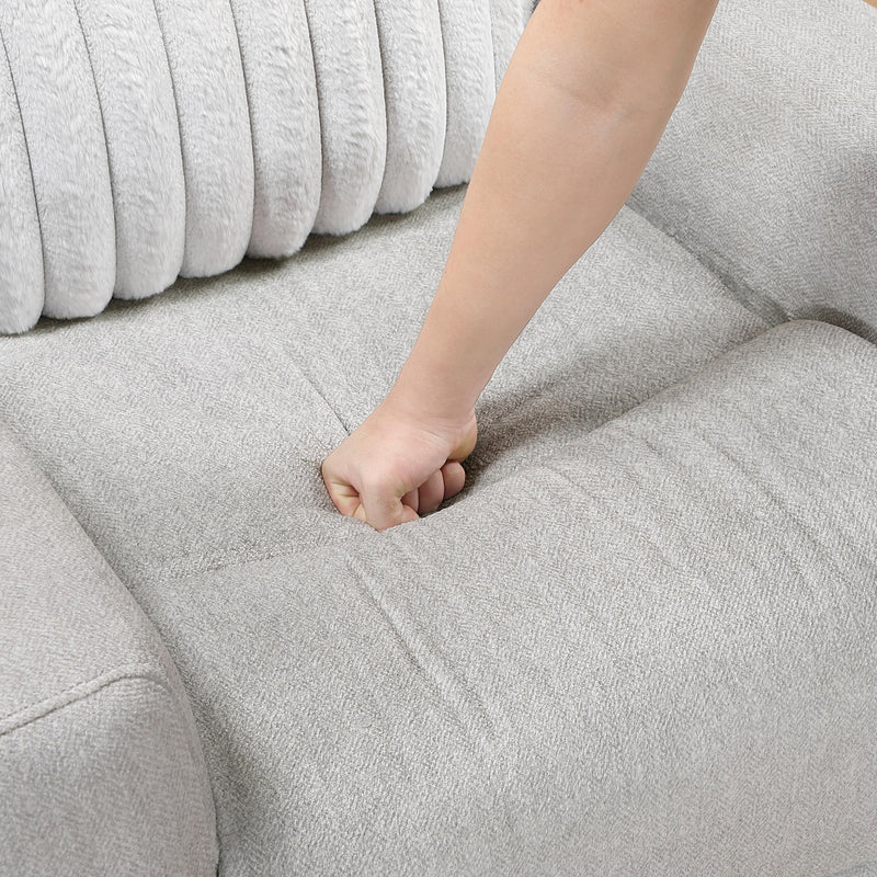  Homelegance Benton Reclining Fabric Loveseat with Console 9728LGY-2 IMAGE 7