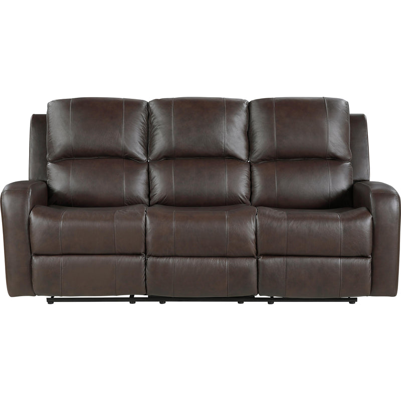  Homelegance Austin Reclining Leather Match Sofa 9735BRW-3 IMAGE 2