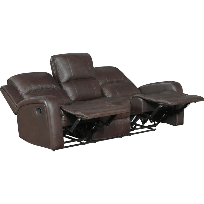  Homelegance Austin Reclining Leather Match Sofa 9735BRW-3 IMAGE 3
