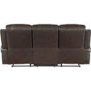  Homelegance Austin Reclining Leather Match Sofa 9735BRW-3 IMAGE 4