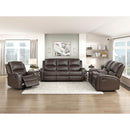  Homelegance Austin Reclining Leather Match Sofa 9735BRW-3 IMAGE 8
