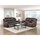  Homelegance Austin Reclining Leather Match Loveseat with Console 9735BRW-2 IMAGE 8
