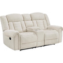  Homelegance Reclining Fabric Loveseat with Console 9901BE-2 IMAGE 1