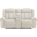  Homelegance Reclining Fabric Loveseat with Console 9901BE-2 IMAGE 2
