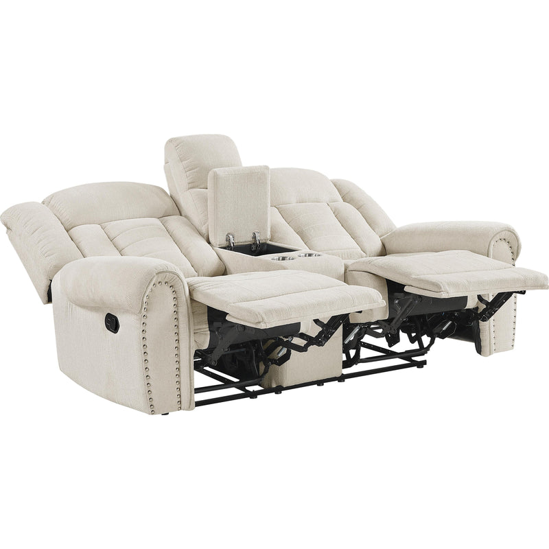  Homelegance Reclining Fabric Loveseat with Console 9901BE-2 IMAGE 3