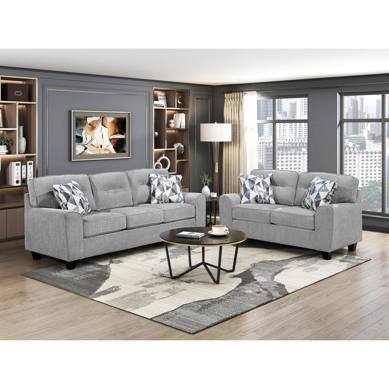  Homelegance Bennett Stationary Fabric Loveseat 8416GY-2 IMAGE 7