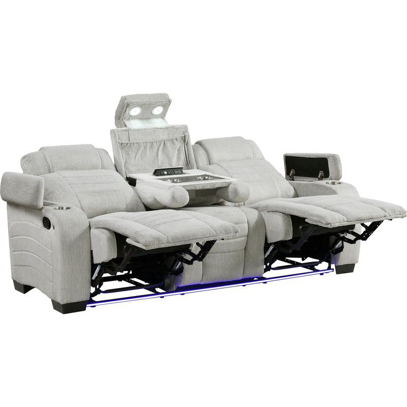  Homelegance Ronan Reclining Fabric Sofa 8455GRY-3 IMAGE 4