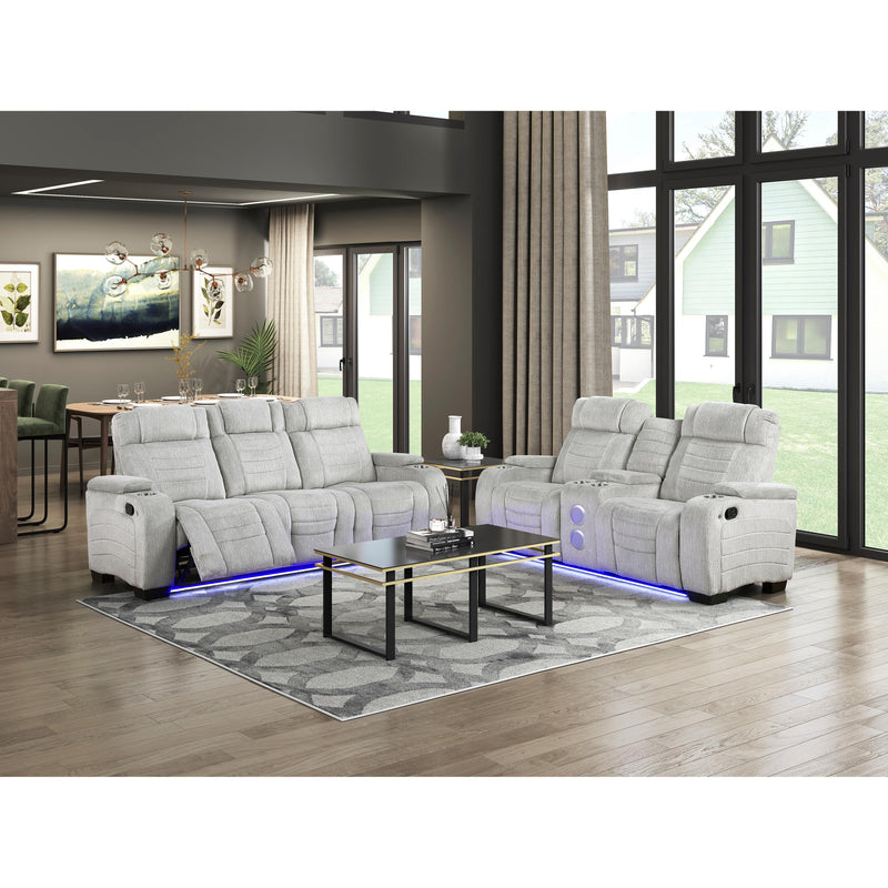  Homelegance Ronan Reclining Fabric Loveseat with Console 8455GRY-2 IMAGE 14