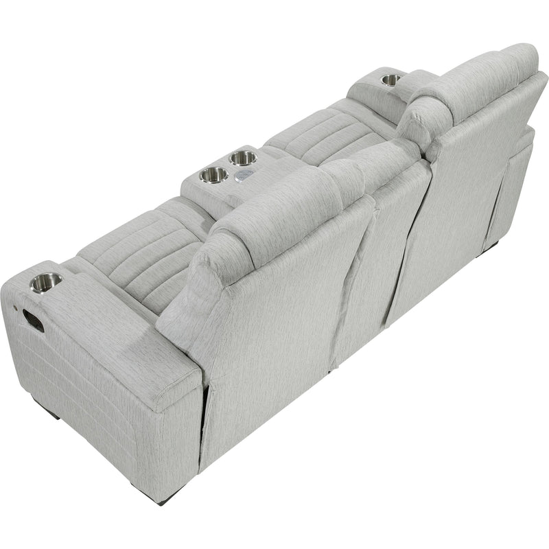 Homelegance Ronan Reclining Fabric Loveseat with Console 8455GRY-2 IMAGE 5