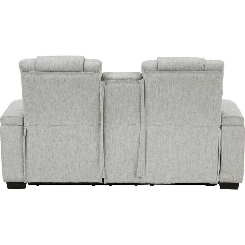  Homelegance Ronan Reclining Fabric Loveseat with Console 8455GRY-2 IMAGE 6