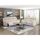  Homelegance Huron Power Reclining Polyurethane Sofa 8457BEG-3PW IMAGE 12